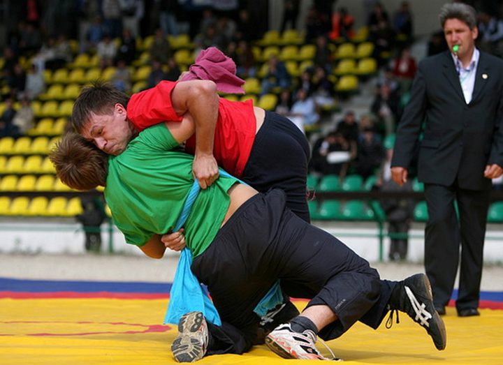 Championship of Russia in wrestling on belts