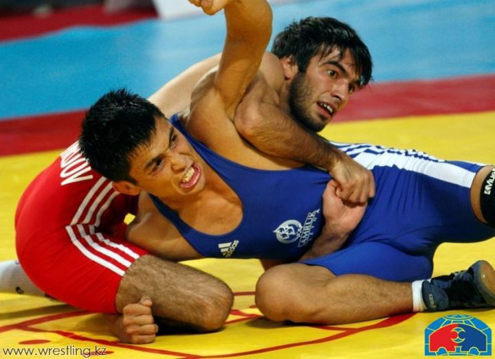 The national team of Kazakhstan on free-style wrestling