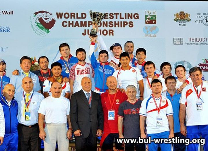 Sergey Semyonov, Sosruko Kodzokov and Abuyazid Mantsigov - world champions among juniors on Greco-Roman wrestling