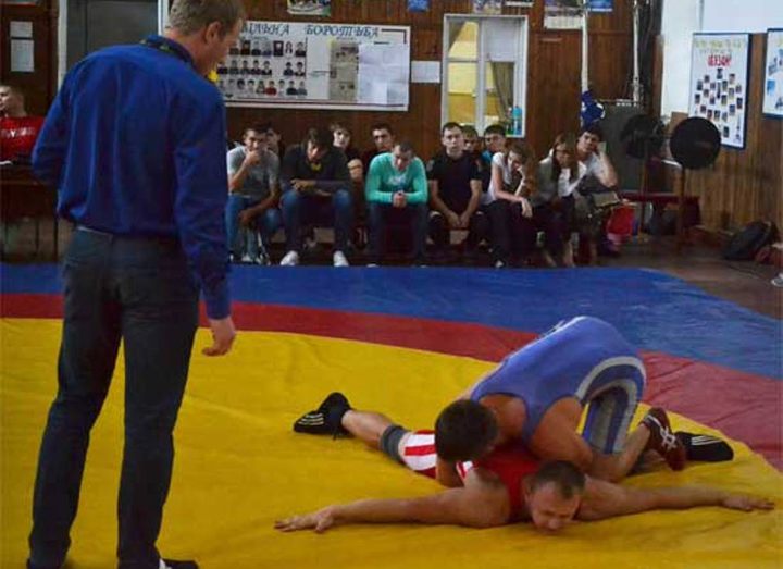 Melitopol students agreed on a wrestling mat