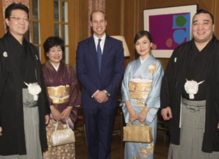 Йокодзуна Харумафудзи встретился с принцем Уильямом