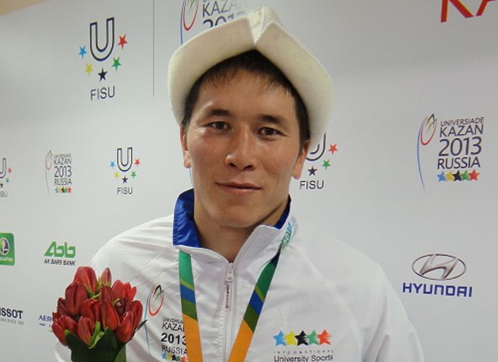 Нурбек Кожобеков, трёхкратный чемпион мира по борьбе на поясах