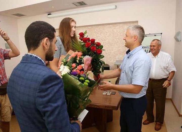 Кременчугские чиновники чествовали молодых чемпионов по дзюдо