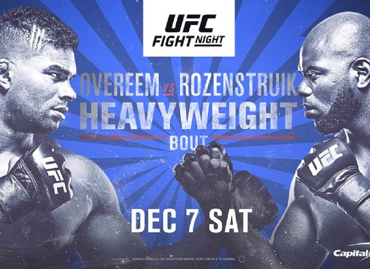 РЕЗУЛЬТАТЫ  UFC ON ESPN 7: OVEREEM VS. ROZENSTRUIK