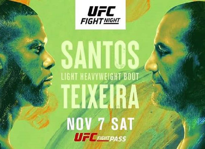 РЕЗУЛЬТАТЫ И БОНУСЫ UFC FIGHT NIGHT 182: SANTOS VS. TEIXEIRA