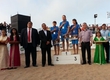 Aktausky sportswomen on beach wrestling brought home 