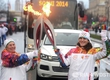 Natalia Vorobyova took part in relay of Olympic flame of Sochi-2014