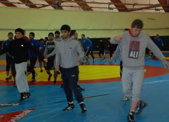 Открытая тренировка сборной Азербайджана по греко-римской борьбе