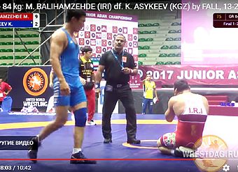 Борец из Кыргызстана отправил в нокдаун соперника из Ирана